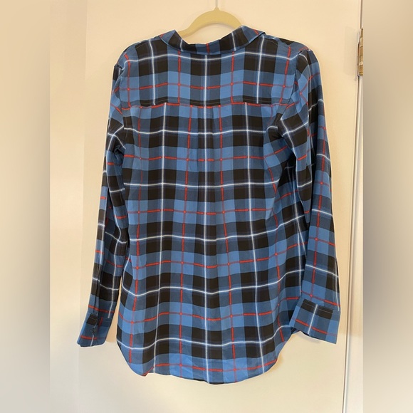 Equipment Femme 100% Silk Plaid Button Down Size M - Picture 2 of 2